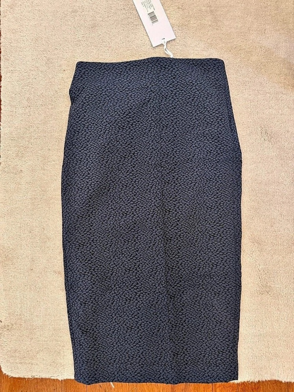 Elizabeth and James Textured Blue Midi Skirt